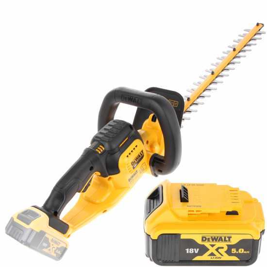 Cortasetos el&eacute;ctrico a bater&iacute;a DEWALT DCMHT563P1-QW - cuchilla 55 cm - Bater&iacute;a 18V 5Ah