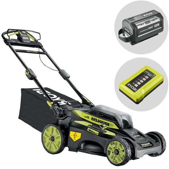 Cortac&eacute;sped de bater&iacute;a RYOBI RY36LMX51A-160 - MAX POWER 36V - 6Ah - saco de 70 l - corte de 51 cm