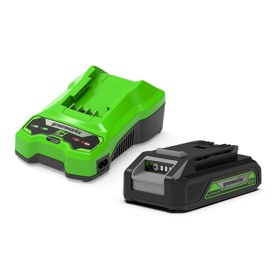 Starter kit GreenWorks Batería de 24V/2.0ah y cargador de 0.5 ah