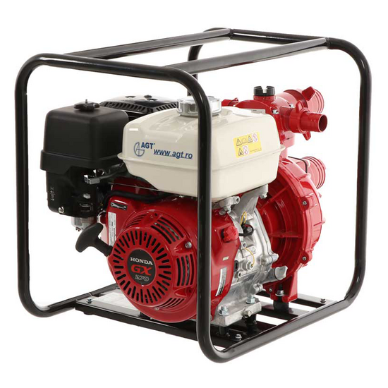 Motobomba de gasolina de gran altura de elevaci&oacute;n AGT 3&quot; GX270 - racores de 80/65/2x 40 mm