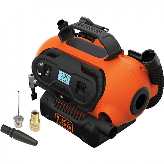 Black &amp; Decker BDCINF18N-QS - Compresor de aire el&eacute;ctrico port&aacute;til monof&aacute;sico, sin aceite - M&aacute;x 11 bar