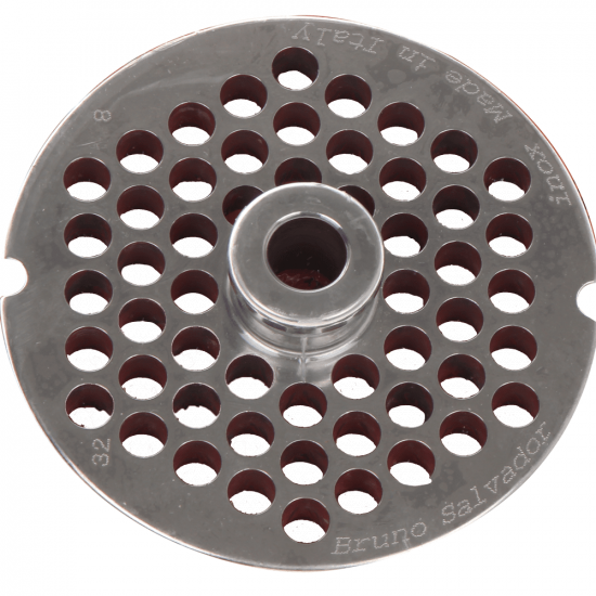 Placa para picadora de carne N.8 - agujeros de &Oslash; 8 mm - di&aacute;metro placa 61 mm