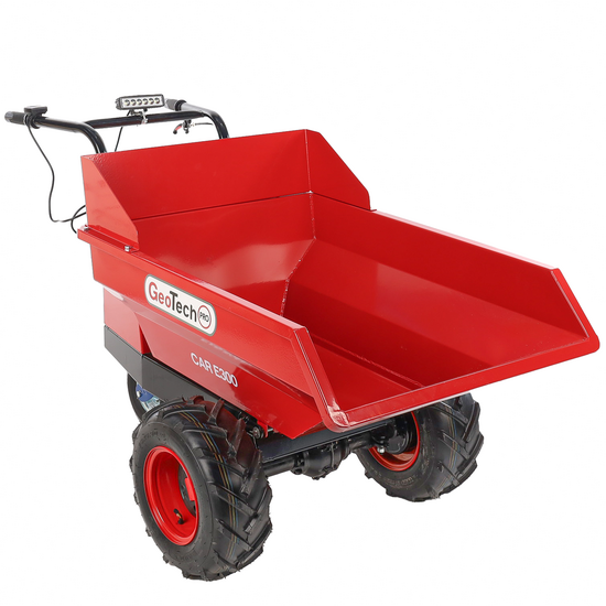 Carretilla de ruedas a batería GeoTech Pro Mini Dumper Car E300 - Caja dumper 300 Kg