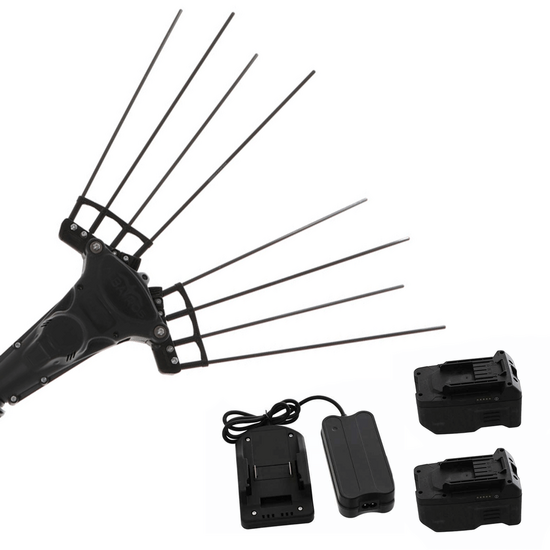 Zanon Albatros PRATIK C/AL 300 - Vareador de aceitunas con bater&iacute;as de litio - P&eacute;rtiga telesc&oacute;pica 220 - 350 cm - 2x (36 V - 5 Ah)