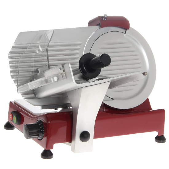FAC F 250 R Roja -Cortadora de fiambre con cuchilla de 250 mm - Afilador fijo