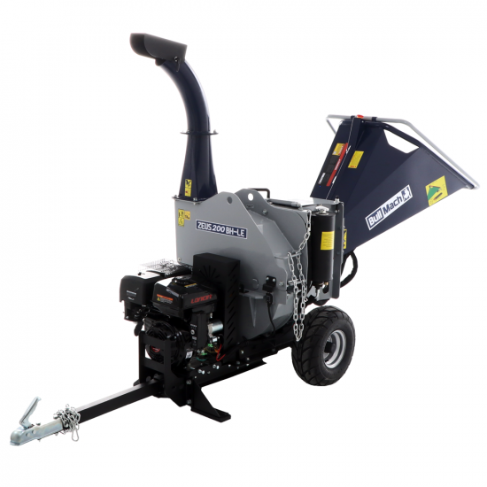 BullMach ZEUS 200 BH-LE - Biotrituradora de gasolina remolcable - Loncin 420cc con arranque el&eacute;ctrico