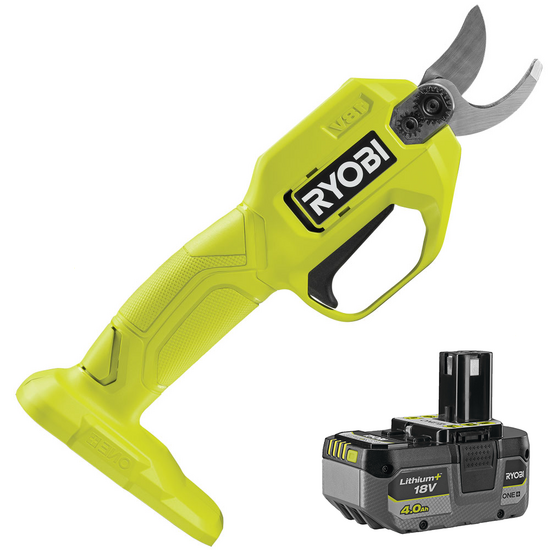 Tijera de poda a bater&iacute;a RYOBI RY18SCA-0 18V - Con bater&iacute;a de 18V/4 ah