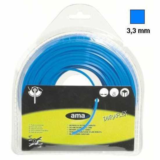 Hilo para desbrozadora profesional Duraflex 3,3 mm, 37 m, sección cuadrada