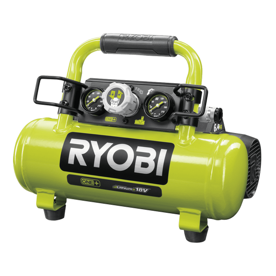 Ryobi R18AC-0 - Compresor de batería portátil - 18 V - BATERÍA Y CARGADOR NO INCLUÍDOS