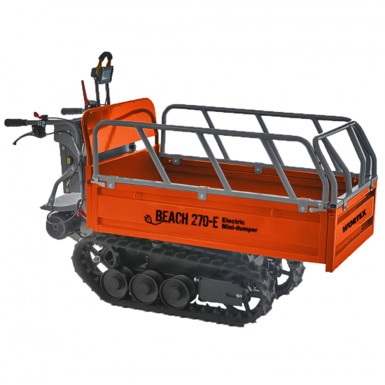 Motocarretilla el&eacute;ctrica de bater&iacute;a Wortex Beach 270E - Caj&oacute;n extensible manual 450 Kg