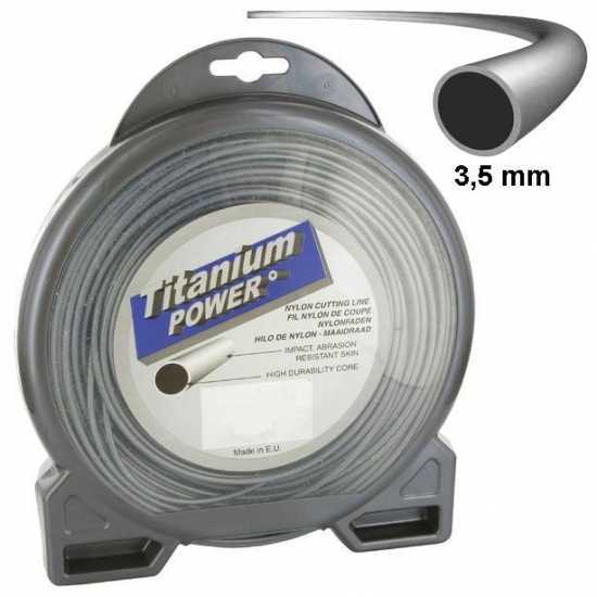 Hilo para desbrozadora profesional Titanium Ø 3,5 mm, 41 m, sección redonda