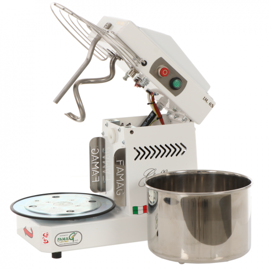Famag Grilletta IM 6S/230 10 velocidaes - Amasadora de espiral 6 kg alta hidrataci&oacute;n con cabezal abatible
