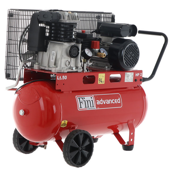 Fini Advanced MK 102-50-2M - Compresor de aire el&eacute;ctrico monof&aacute;sico de correa - Motor 2 HP - 50 L