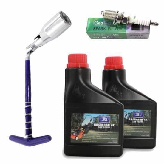 Juego de recambios y accesorios manutención motores de gasolina (hasta 8 hp)