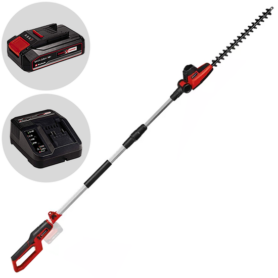 Einhell GC-HH 18/45 Li T - Cortasetos de bater&iacute;a con p&eacute;rtiga telesc&oacute;pica 18V 2.5Ah