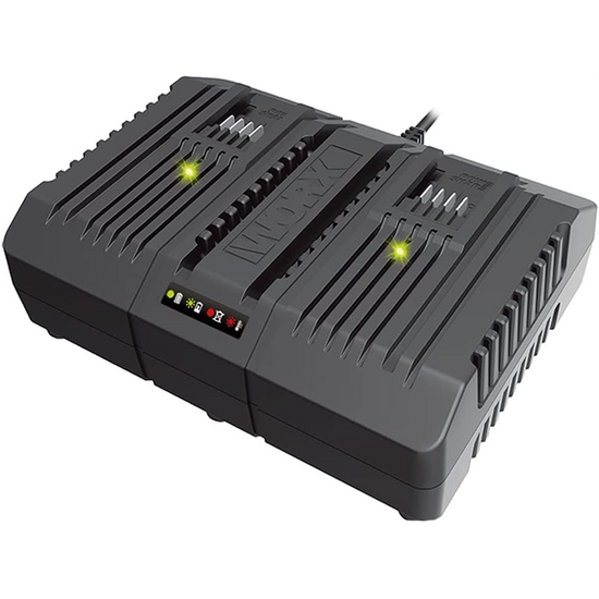 Cargador r&aacute;pido doble WORX 20V - 2 + 2Ah