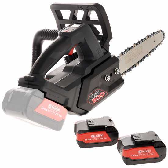 Zanon ZP 200 - Electrosierra de bater&iacute;a 2 x 18V 5Ah - Espada de 20cm