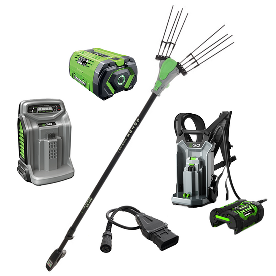 PROMO EGO Lotus - Vareador de aceitunas 56 V - Bater&iacute;a de 10Ah - P&eacute;rtiga telesc&oacute;pica