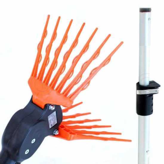 TecnoVIR Olivir - Vareador de aceitunas el&eacute;ctrico de bater&iacute;a 185-330 cm - p&eacute;rtiga telesc&oacute;pica en aluminio
