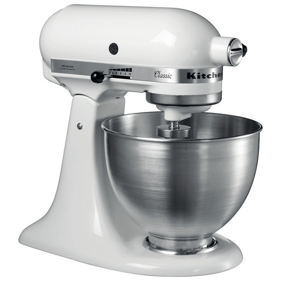 KitchenAid Classic 5K45SS-EWH Blanca - Amasadora Planetaria