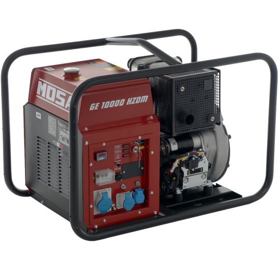 MOSA GE 10000 HZDM - Generador de corriente di&eacute;sel 9 kW - Continua 8.1 kW Monof&aacute;sica - Motor Hatz 1D90