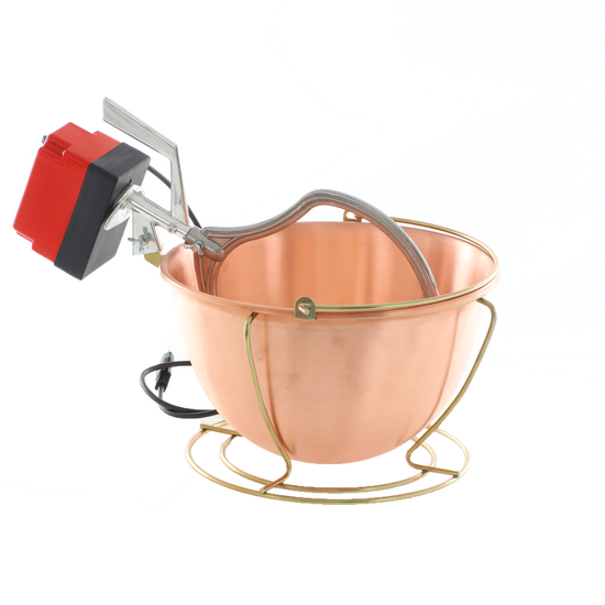 NuovaFac Cuoca Automatica - Caldero en cobre el&eacute;ctrico liso para polenta base redonda 9L - 24W