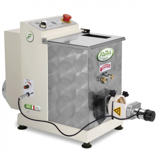 Fama Grande con accesorio para cortar pasta - Máquina de hacer pasta profesional trifásica 2 en 1 - Amasa y extrude