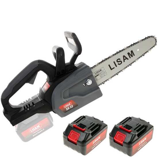 LISAM SG 22 - Electrosierra de batería 2 x 18V 2Ah - Espada de 25 cm