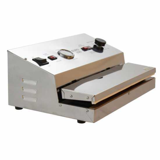 Envasadora al vac&iacute;o manual de acero inoxidable Euro 330 INOX - Barra de soldadura de 33 cm