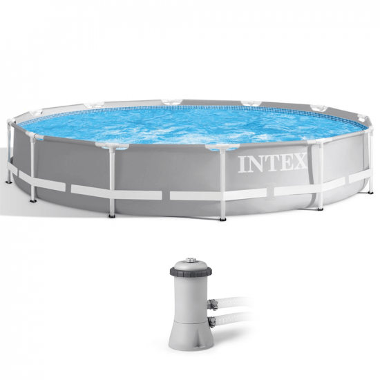 Intex Prisma Frame 26712NP - Ø366x76 cm - Piscina Redonda + Bomba de filtro 45 W