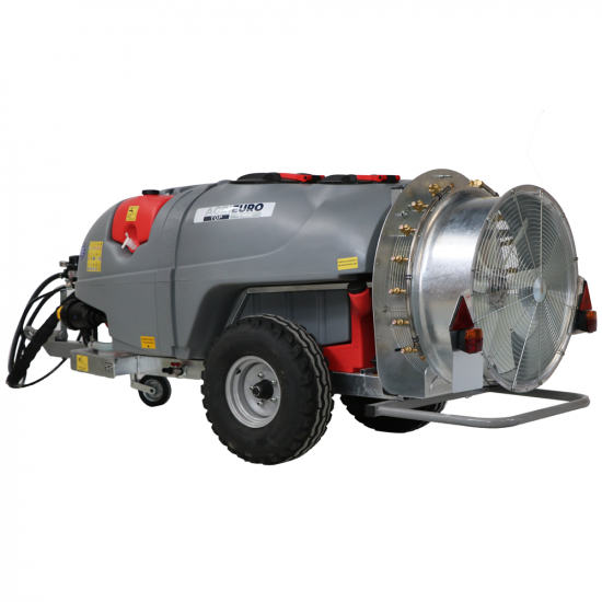 Atomizador de arrastre Gray T Car 1000/80 con enganche para tractor para pulverizaci&oacute;n - Capacidad 1000 L - Bomba AR1064