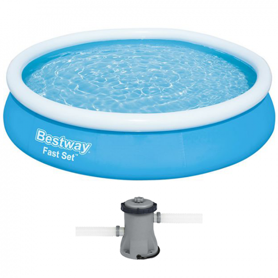 Bestway Fast Set 57274 - Ø366x76 cm - Piscina hinchable + Bomba filtro 16 W