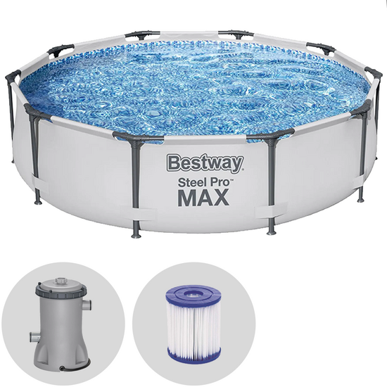 Bestway Steel Pro Max 56408 - &Oslash;305x76 cm - Piscina Redonda + Bomba filtro 16 W