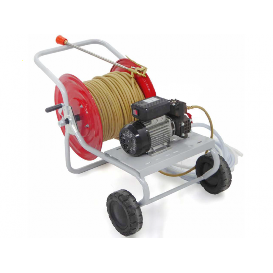 Motobomba fumigadora eléctrica con carretilla - Pompa Dal Degan DL218 - 20 bar máx - 18l/min