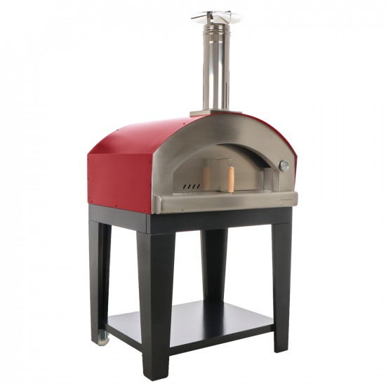 Rossofuoco Campagnolo - Horno de le&ntilde;a de exterior con carro - Rojo