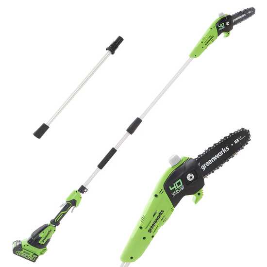 Greenworks G40PSFK2 - Podadora de bater&iacute;a con p&eacute;rtiga - Bater&iacute;a 40V 2Ah