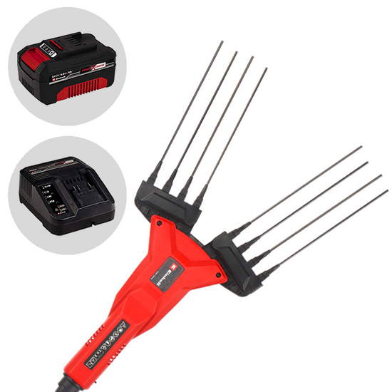Einhell GE-FS 18/53 - Vareador de aceitunas de batería - Pértiga telescópica - 220-310 cm - 18 V 4 Ah