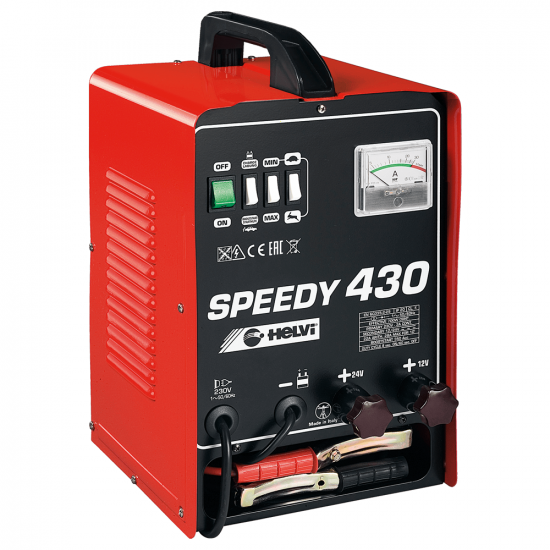 Helvi Speedy 430 - Cargador de bater&iacute;as y arrancador port&aacute;til - 12/24 V - Monof&aacute;sico