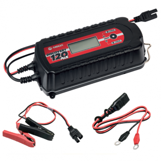 Helvi Discovery 120 Plus - Cargador de bater&iacute;as y mantenedor de carga autom&aacute;tico - 12/24V