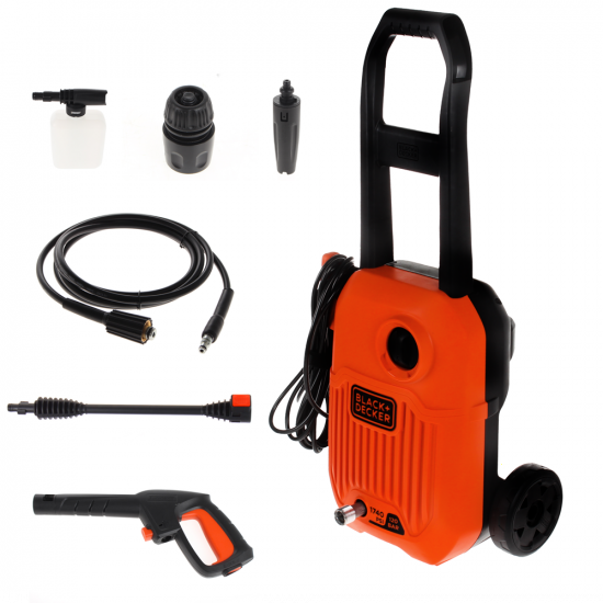 Black &amp; Decker BEPW1650-QS - Hidrolimpiadora de agua fr&iacute;a compacta - 120 bar - 408 l/h