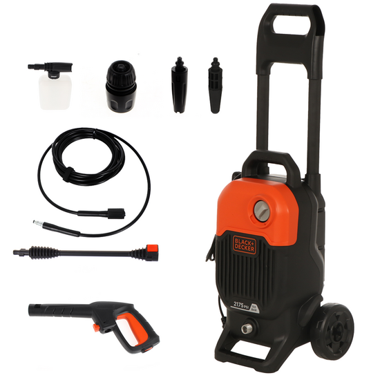 Black &amp; Decker BEPW2000-QS - Hidrolimpiadora de agua fr&iacute;a - 150 bar - 450 l/h