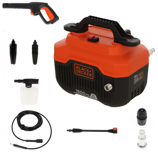 Black &amp; Decker BEPW1300H-QS - Hidrolimpiadora de agua fr&iacute;a - 110 bar - 396 l/h