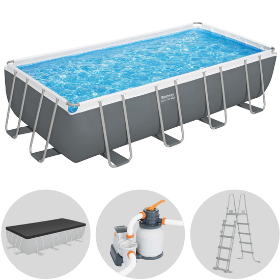 Bestway Power Steel Rectangular 56466 - 594 x 274 x 122 cm - Piscina desmontable