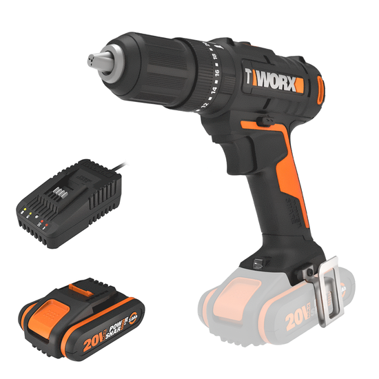 Worx WX370 - Taladro atornillador de impacto a bater&iacute;a - 20V/2Ah