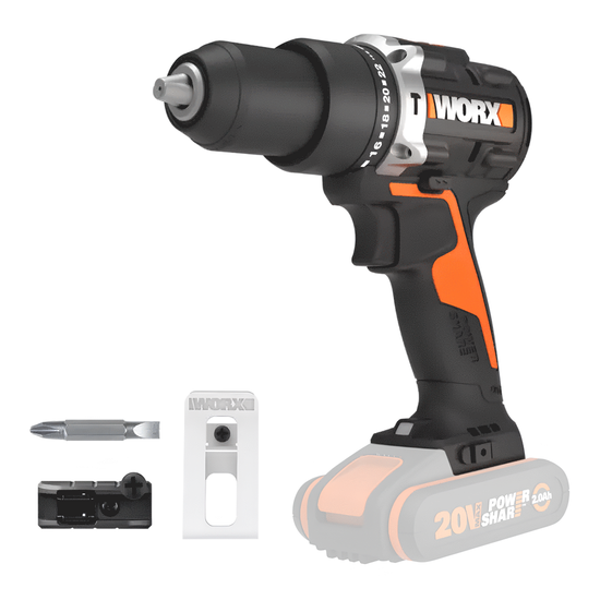 Worx Nitro WX352.9 - Taladro atornillador de impacto a bater&iacute;a - 20V - SIN BATER&Iacute;A NI CARGADOR