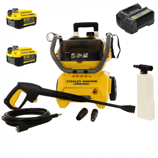 Stanley SFMCPW1500B-XJ - Hidrolimpiadora de bater&iacute;a - 100 bar - 2x 18V 4Ah