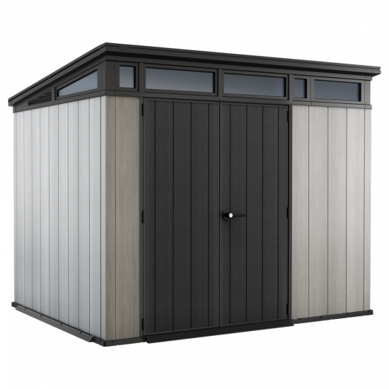 Keter Artisan gris - Caseta de jard&iacute;n - Con puerta de dos hojas - 277x218x226 cm