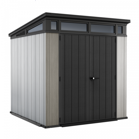 Keter Artisan gris - Caseta de jard&iacute;n - Con puerta de dos hojas - 214x218x226 cm