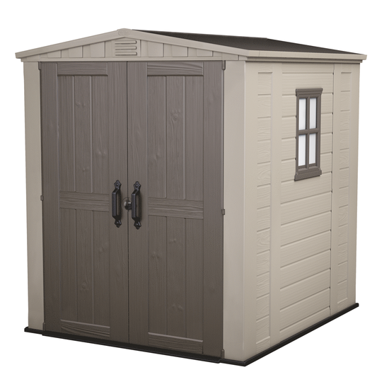 Keter Factor beis - Caseta de jard&iacute;n - Con ventana lateral - 178x195.5x208 cm