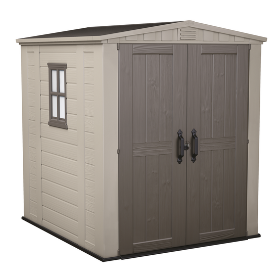 Keter Factor beis - Caseta de jard&iacute;n - Con ventana lateral - 178x195.5x208 cm